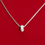 Minimalist Frosted Single Silver Ball Pendant Necklace - floysun