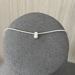 Minimalist Frosted Single Silver Ball Pendant Necklace - floysun