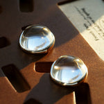 Minimalist Geometric Clear Glass Earrings - floysun