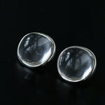 Minimalist Geometric Clear Glass Earrings - floysun