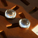 Minimalist Geometric Clear Glass Earrings - floysun