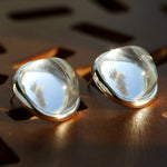 Minimalist Geometric Clear Glass Earrings - floysun