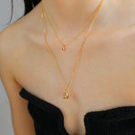 Minimalist Geometric Horseshoe Pendant Chian Necklace - floysun