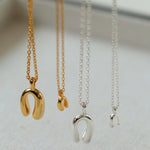 Minimalist Geometric Horseshoe Pendant Chian Necklace - floysun
