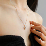 Minimalist Geometric Horseshoe Pendant Chian Necklace - floysun