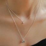 Minimalist Geometric Horseshoe Pendant Chian Necklace - floysun