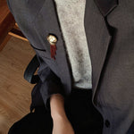 Minimalist Geometric Pearl & Agate Tassel Brooch - floysun