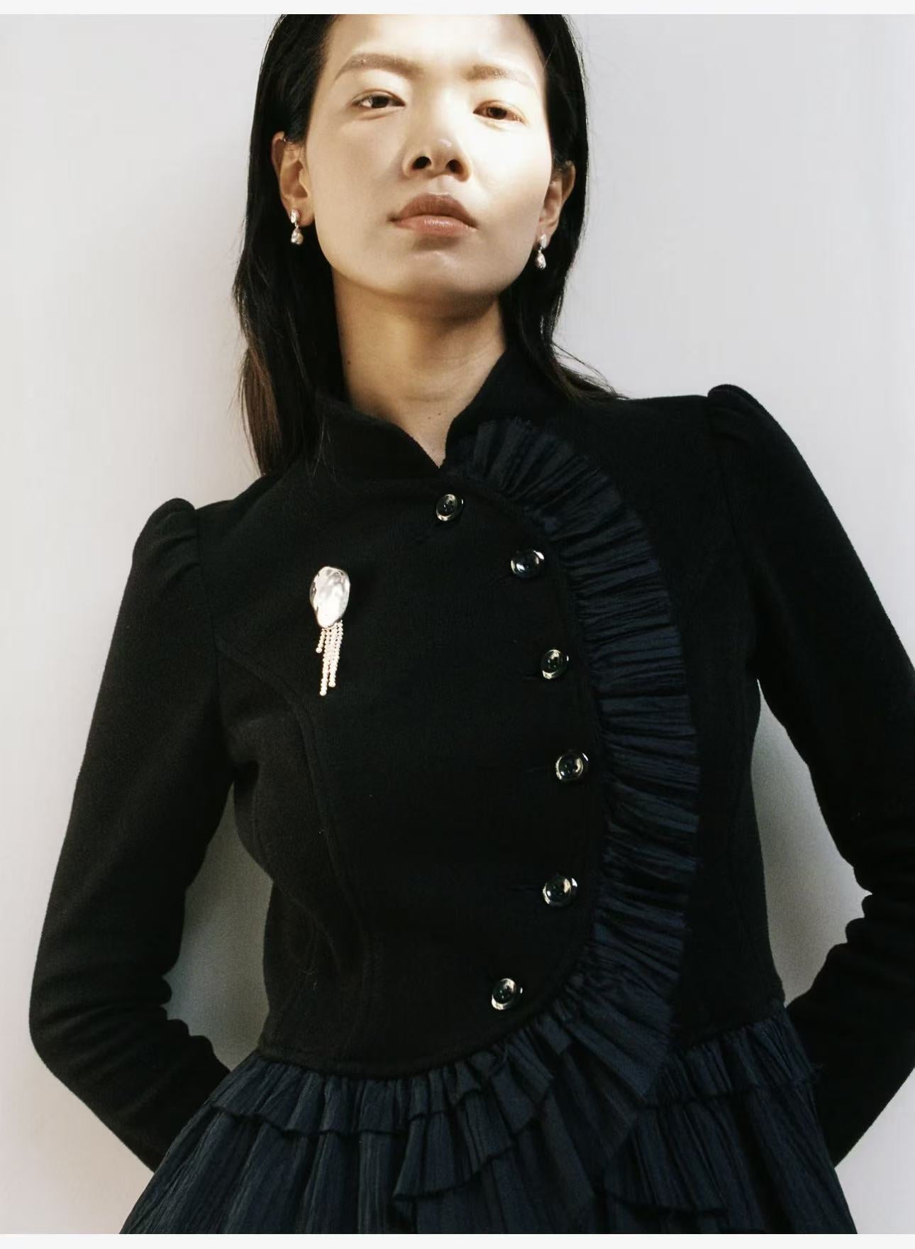 Minimalist Geometric Pearl & Agate Tassel Brooch - floysun