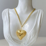 Minimalist Gold Layered Heart Design Necklace - floysun