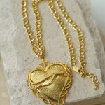 Minimalist Gold Layered Heart Design Necklace - floysun