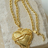 Minimalist Gold Layered Heart Design Necklace - floysun