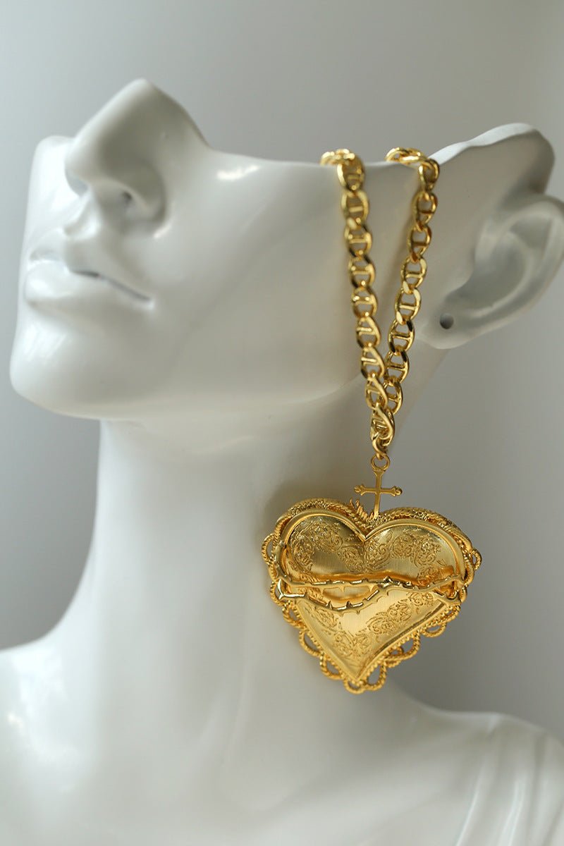 Minimalist Gold Layered Heart Design Necklace - floysun