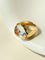 Minimalist Hill Silhouette Ring - Gold White Crystal - floysun