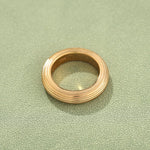 Minimalist Luxury Solid Ribbed Band Ring - floysun