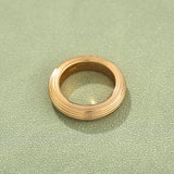 Minimalist Luxury Solid Ribbed Band Ring - floysun