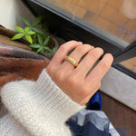 Minimalist Luxury Solid Ribbed Band Ring - floysun