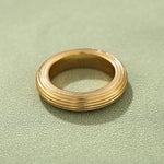 Minimalist Luxury Solid Ribbed Band Ring - floysun