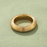 Minimalist Luxury Solid Ribbed Band Ring - floysun