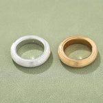 Minimalist Luxury Solid Ribbed Band Ring - floysun