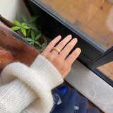 Minimalist Luxury Solid Ribbed Band Ring - floysun
