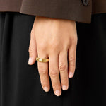 Minimalist Luxury Solid Ribbed Band Ring - floysun