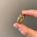 Minimalist Luxury Solid Ribbed Band Ring - floysun