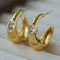 Minimalist Metal C-Hoop Cubic Zirconia Earrings - floysun