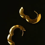 Minimalist Metal Chunky Oval Hoop Earrings - floysun