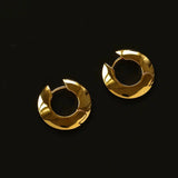 Minimalist Metal Chunky Oval Hoop Earrings - floysun