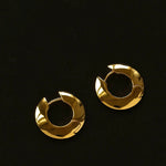 Minimalist Metal Chunky Oval Hoop Earrings - floysun