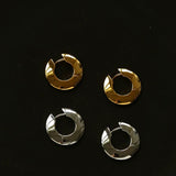 Minimalist Metal Chunky Oval Hoop Earrings - floysun