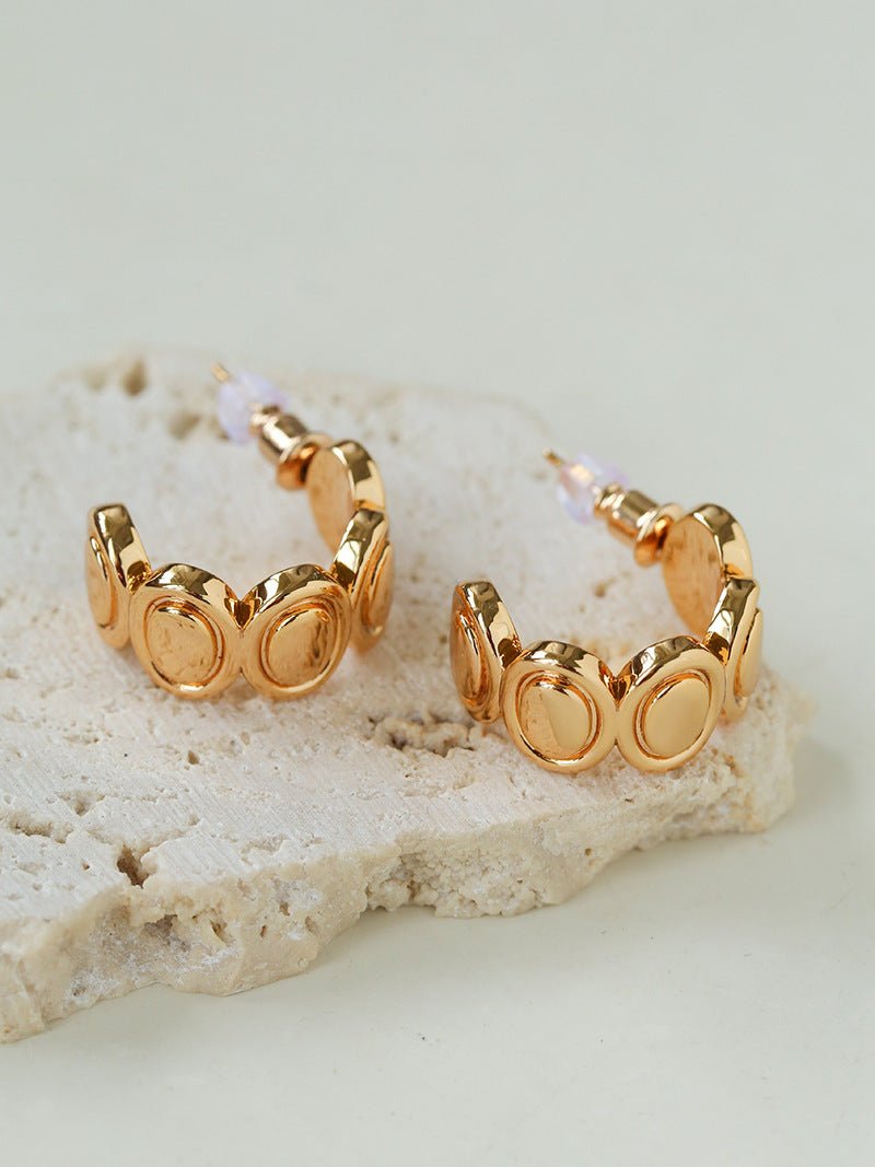 Minimalist Multi Oval C Hoop Earrings - floysun