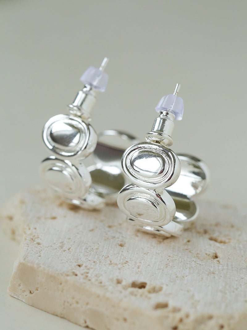 Minimalist Multi Oval C Hoop Earrings - floysun