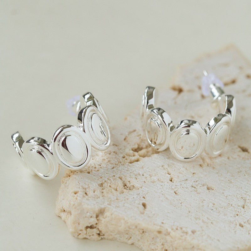 Minimalist Multi Oval C Hoop Earrings - floysun