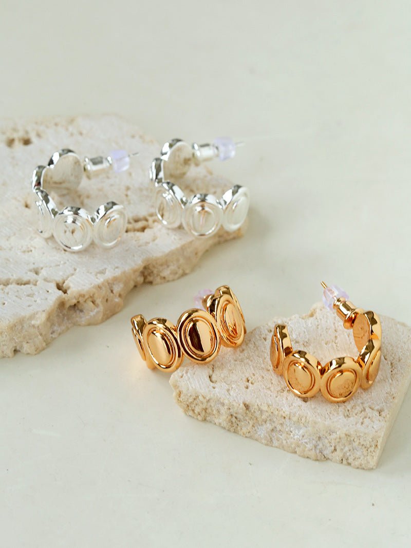 Minimalist Multi Oval C Hoop Earrings - floysun