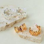 Minimalist Multi Oval C Hoop Earrings - floysun