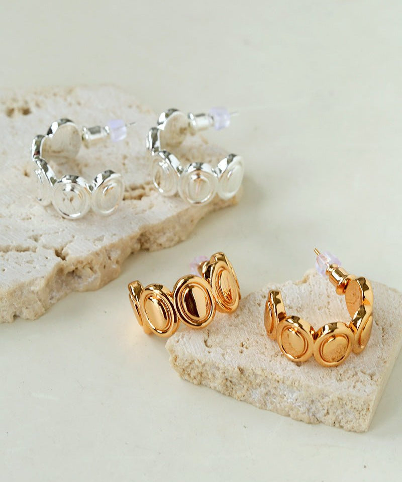 Minimalist Multi Oval C Hoop Earrings - floysun