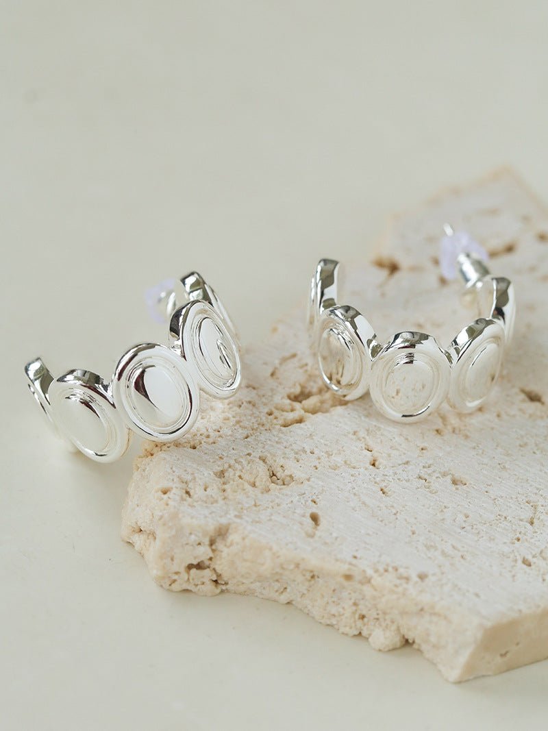 Minimalist Multi Oval C Hoop Earrings - floysun