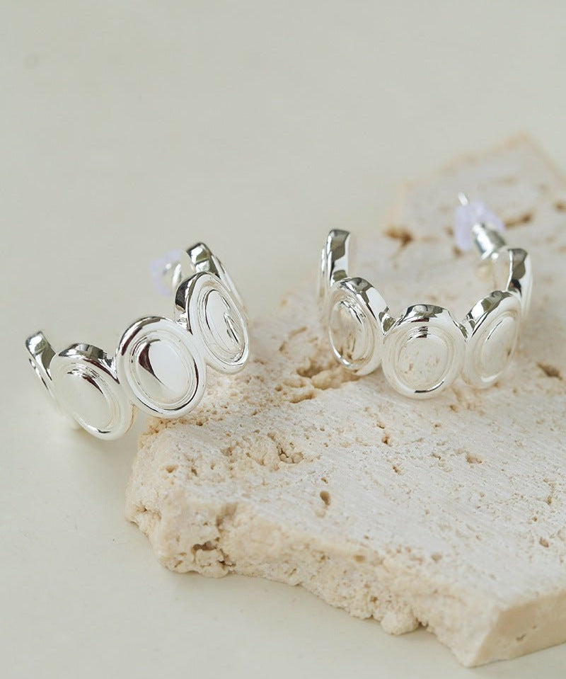 Minimalist Multi Oval C Hoop Earrings - floysun