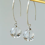 Minimalist Natural Gemstone Earrings – Sterling Silver Hook, 6 Color Options - floysun