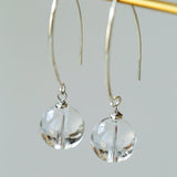 Minimalist Natural Gemstone Earrings – Sterling Silver Hook, 6 Color Options - floysun