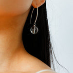 Minimalist Natural Gemstone Earrings – Sterling Silver Hook, 6 Color Options - floysun