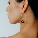 Minimalist Natural Gemstone Earrings – Sterling Silver Hook, 6 Color Options - floysun