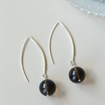 Minimalist Natural Gemstone Earrings – Sterling Silver Hook, 6 Color Options - floysun