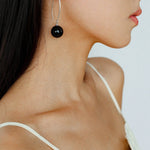 Minimalist Natural Gemstone Earrings – Sterling Silver Hook, 6 Color Options - floysun