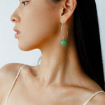 Minimalist Natural Gemstone Earrings – Sterling Silver Hook, 6 Color Options - floysun