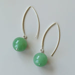 Minimalist Natural Gemstone Earrings – Sterling Silver Hook, 6 Color Options - floysun