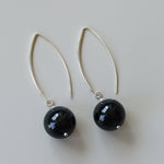 Minimalist Natural Gemstone Earrings – Sterling Silver Hook, 6 Color Options - floysun