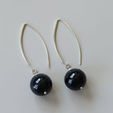 Minimalist Natural Gemstone Earrings – Sterling Silver Hook, 6 Color Options - floysun