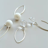Minimalist Natural Gemstone Earrings – Sterling Silver Hook, 6 Color Options - floysun